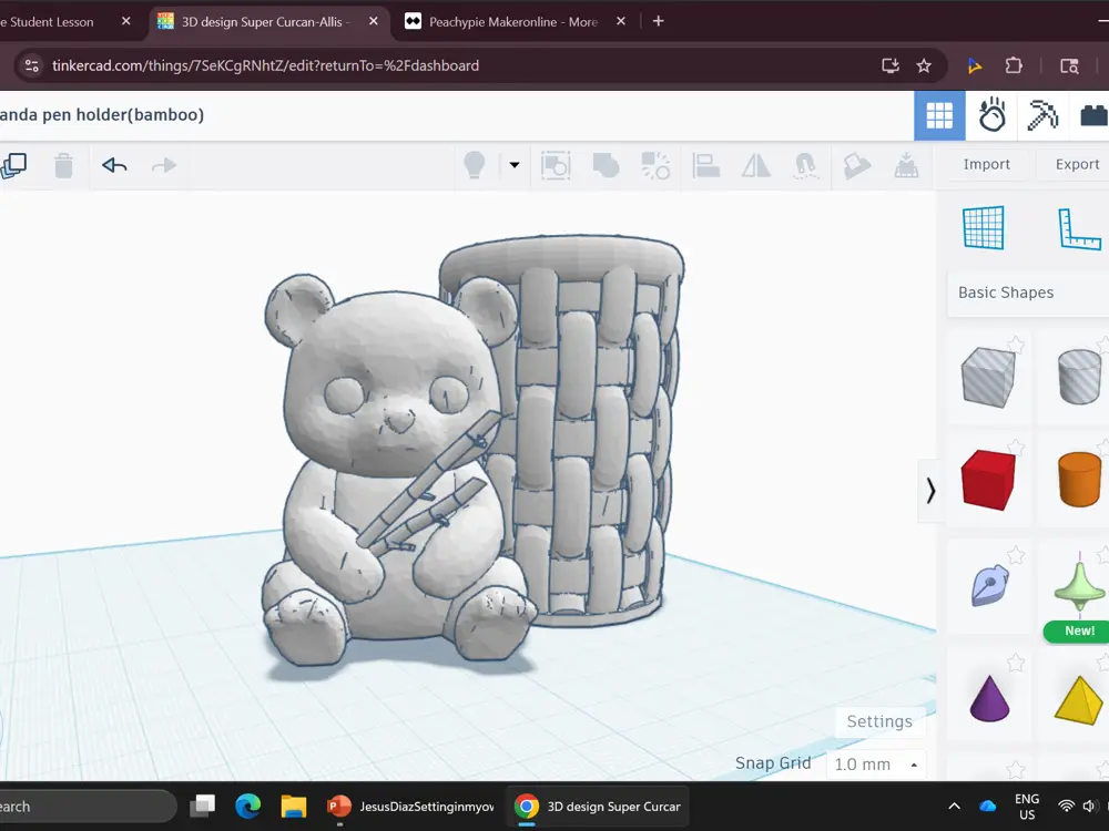 Panda pen holder
