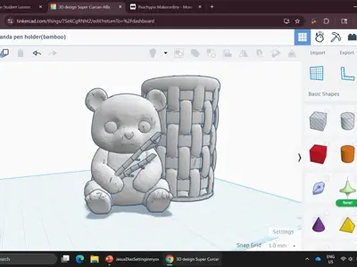 Panda pen holder