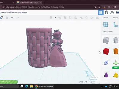 Princess Peach pen holder