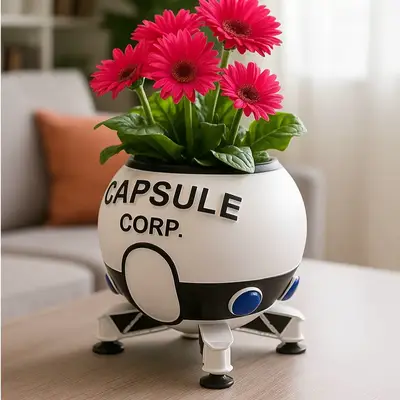 Dragonball Capsule Corp Ship Planter – Anime-Inspired Decor