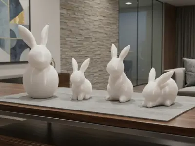 Easter bunny family