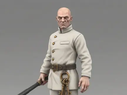 Asylum Orderly with truncheon out