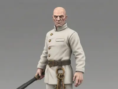 Asylum Orderly with truncheon out