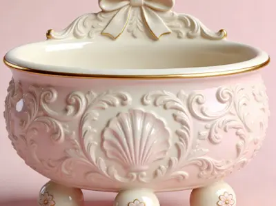 花盆蝴蝶结元素planter flower pot garden