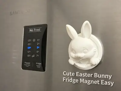 Cute Easter Bunny Fridge Magnet Easy