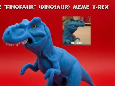 The finofaur (dinosaur) meme t rex