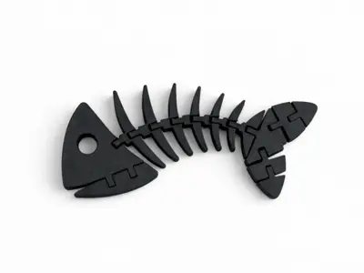 Articulated Flexible Fish Bone Skeleton Fidget