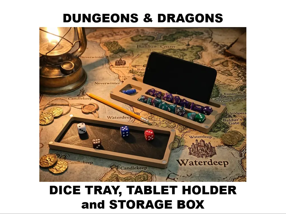 DICE TRAY, TABLET HOLDER and STORAGE BOX