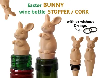 Easter Bunny Wine Bottle Stopper