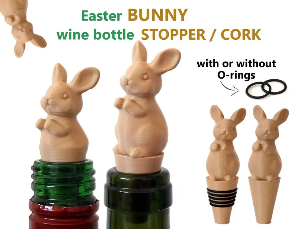 Easter Bunny Wine Bottle Stopper