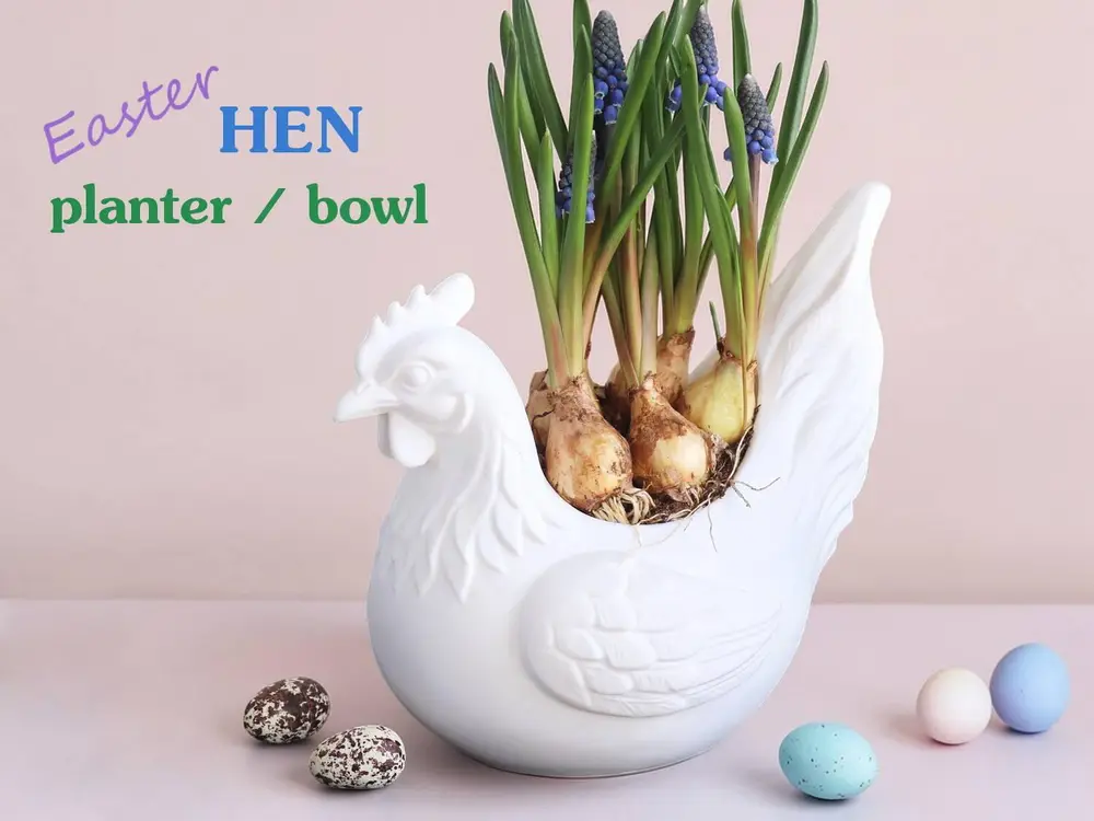 Rustic Hen Planter / Bowl