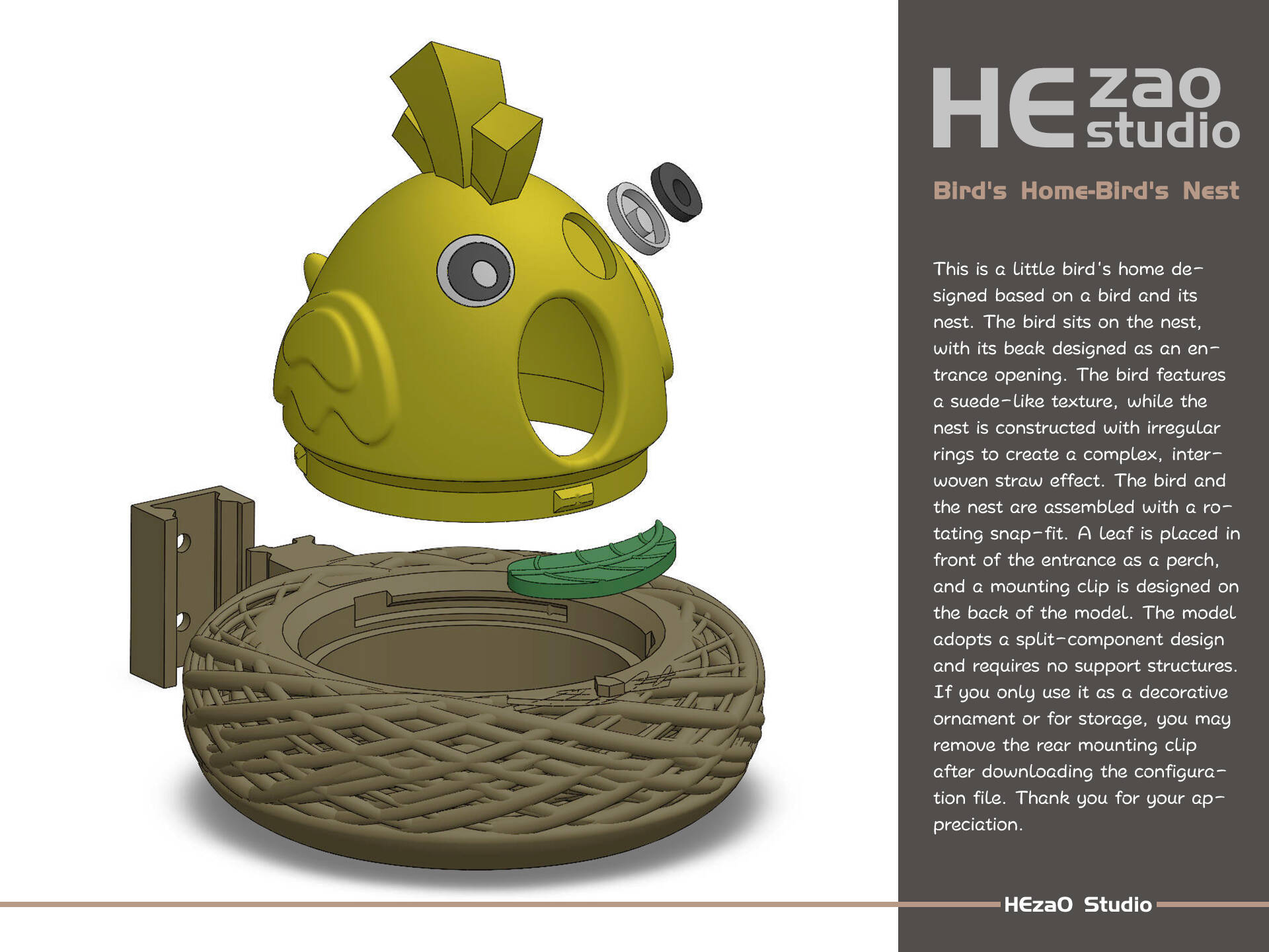 Bird's Home-Bird's Nest 小鸟的家-鸟巢- Makeronline - More Than Fun