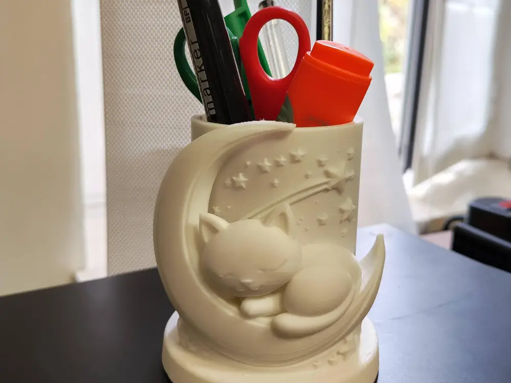 Pen Holder Cat Moon