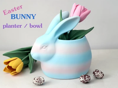 Modern Easter Bunny Planter