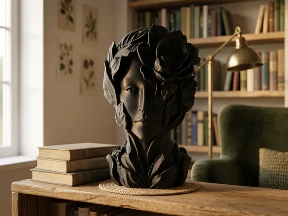 Botanical Muse Bust Sculpture