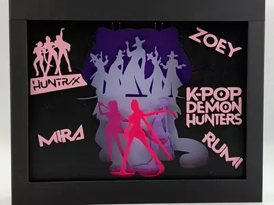 K-Pop Demon Hunters Shadow Box