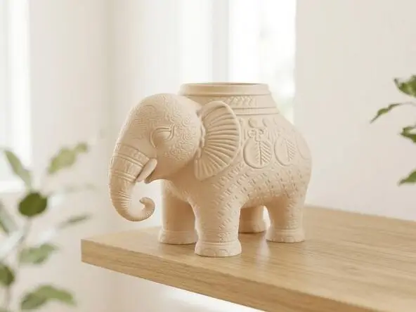 Ornate Elephant Desk Organizer
