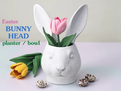 Easter Bunny Head Planter
