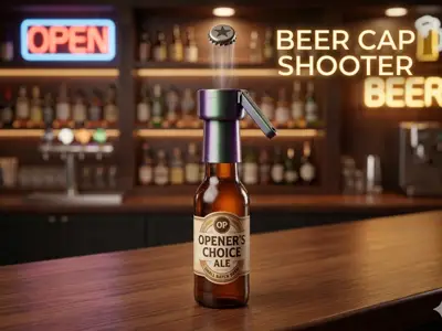Beer Cap Shooter – Bottle Cap Launcher 3D Print