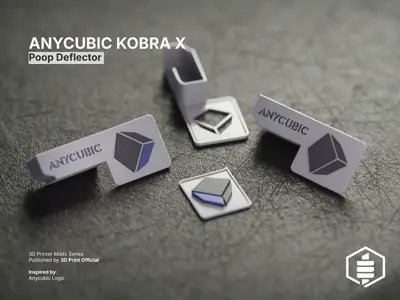 ANYCUBIC KOBRA X - Poop Deflector [ Anycubic Logo Design ]