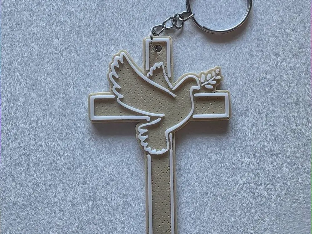Cruz de Batismo porta-chaves