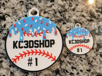 Drip Chain Pendant Baseball / Softball