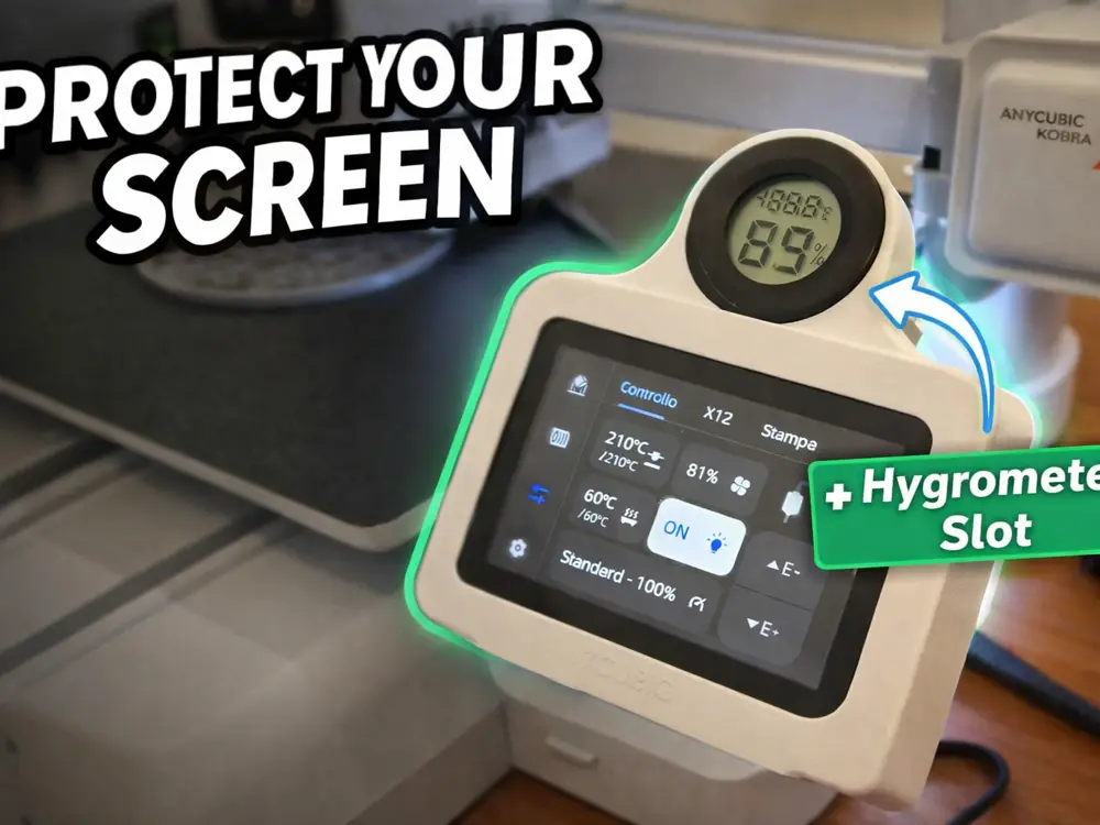 Kobra X Screen Cover PRO – Display Protection + Hygrometer Slot
