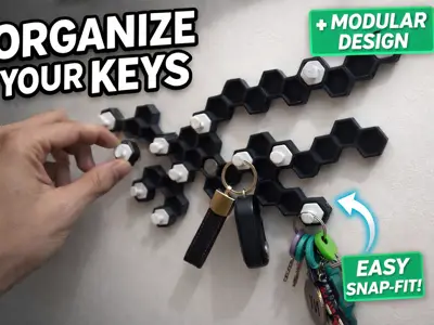 Modular Honeycomb Key Organizer