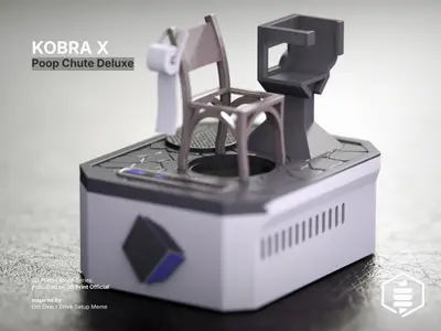 ANYCUBIC KOBRA X - Poop Chute Deluxe | Manhole Collector and Chair Deflector