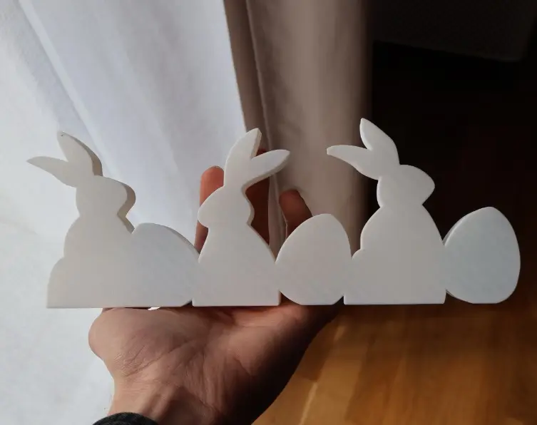 Arte de Pared 2D de Conejos de Pascua con Huevos, No se Necesita AMS
