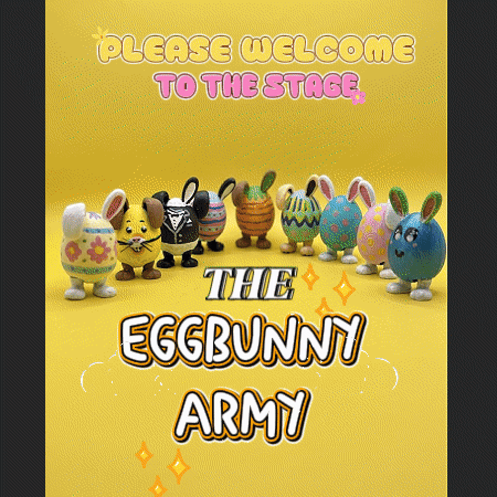 Cute "Clicky-Clack" Egg Bunny Army