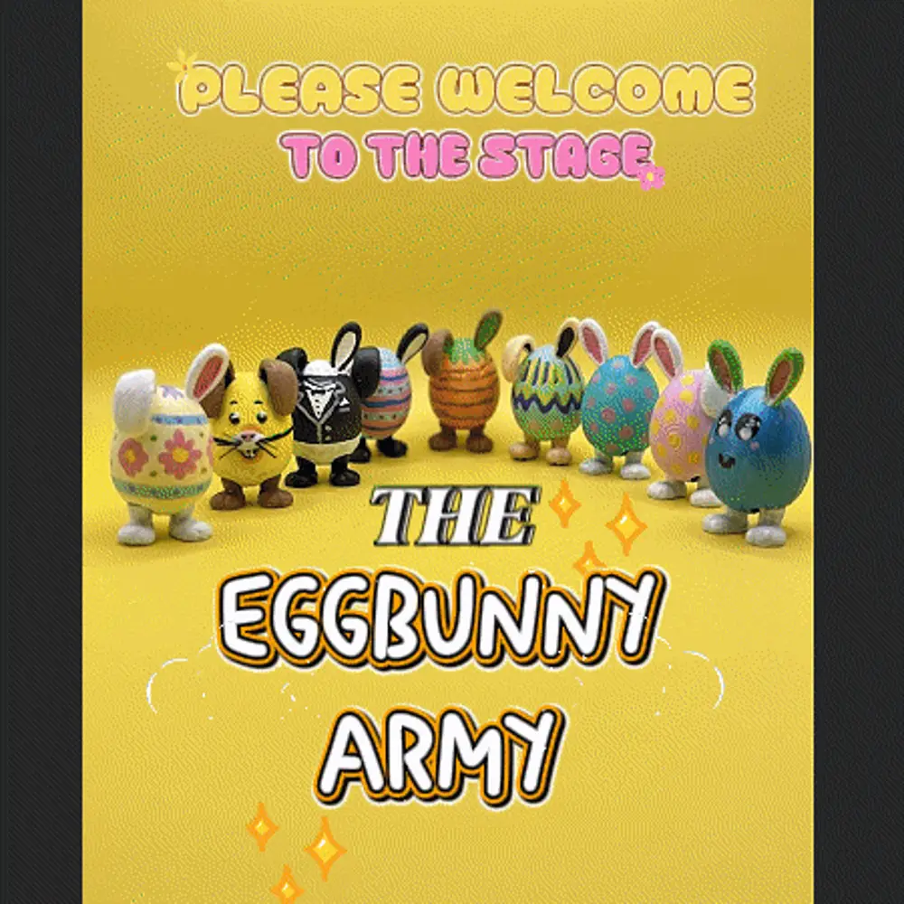 Cute "Clicky-Clack" Egg Bunny Army