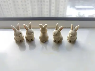 木雕风格兔子——不开心版