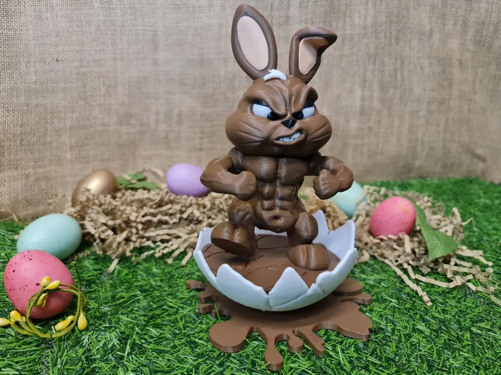 Angry Easter Chocolate Bunny