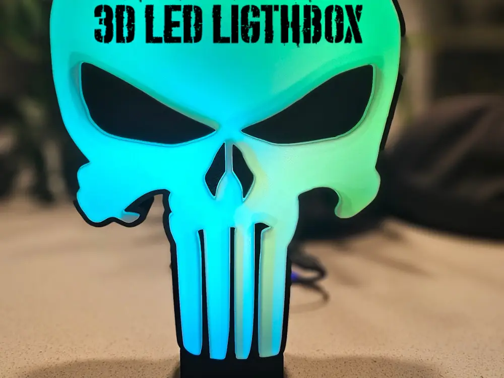 The Punisher 3D Led Lightbox multipart