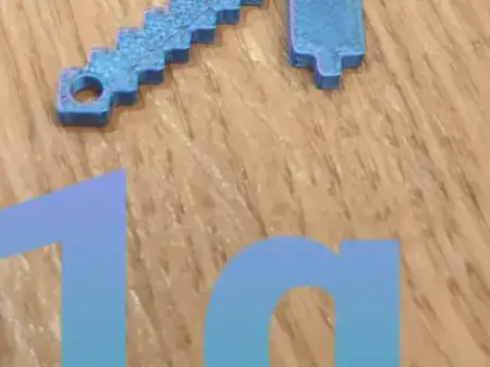 Minecraft 镐钥匙扣