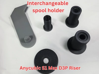 Interchangeable spool holder for Kobra S1 Max D3P riser