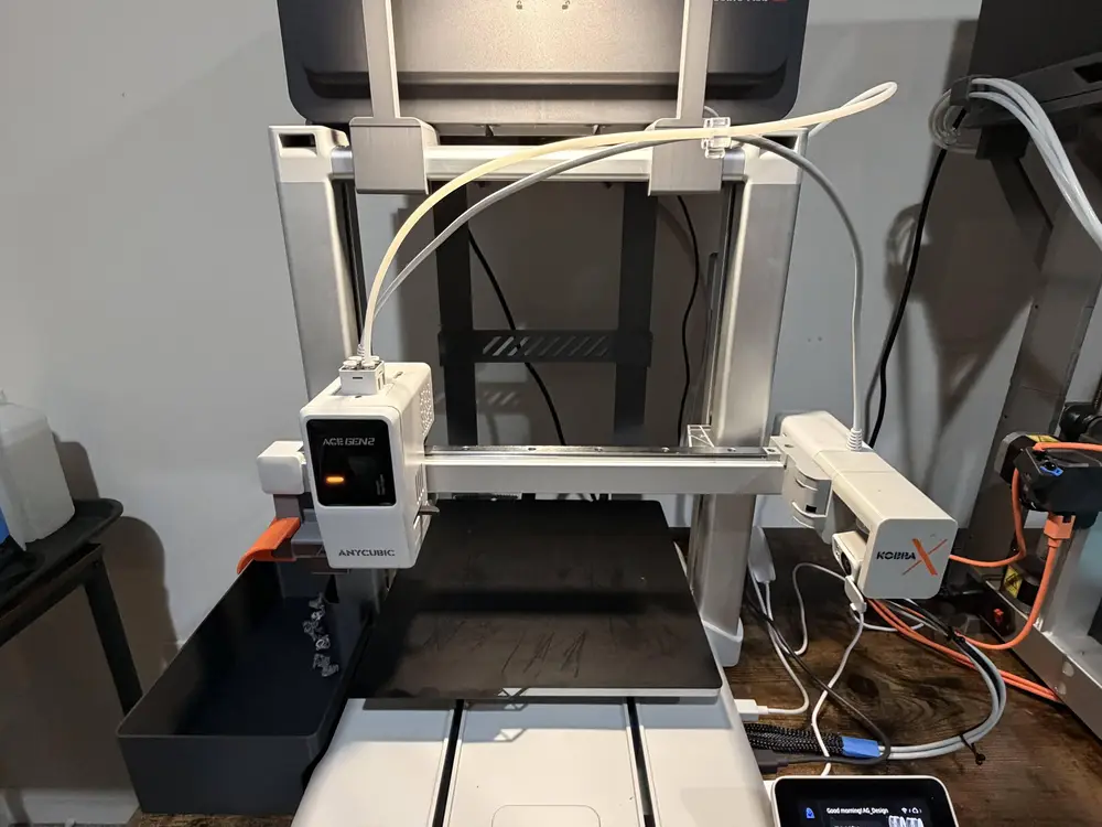 Ultimate Kobra X Overhead ACE 2 Pro (only) Mount & Space X Side Spool Mount Compatibility!