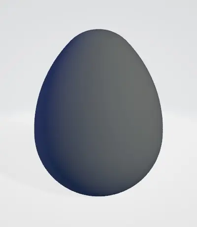 Standing 50mm wide egg