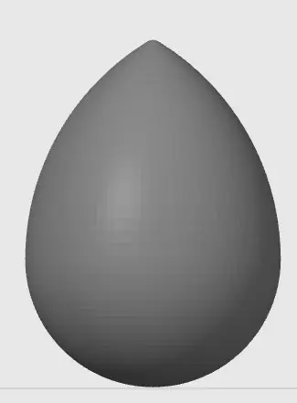 Pointy 50mm wide egg full round bottom