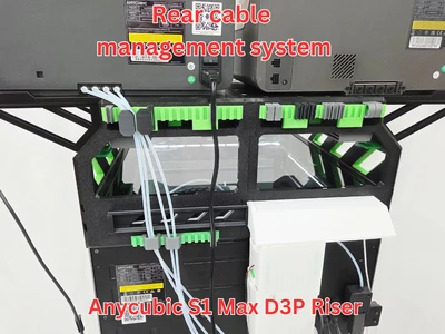 Rear cable management system for Kobra S1 Max D3P riser