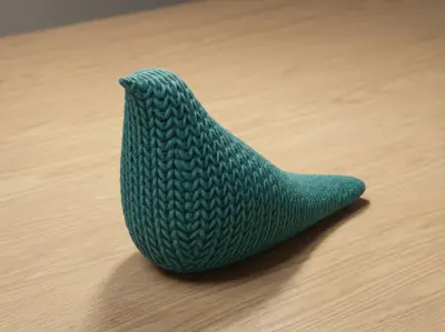 Cute Knitted Bird