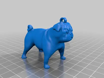 Pug Keychain