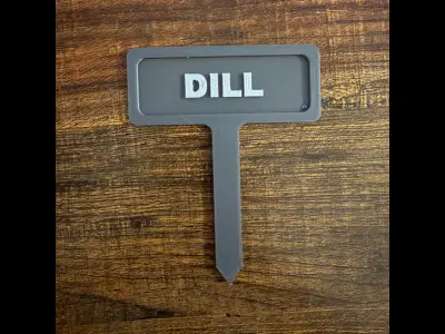 Dill Garden Marker | 3D Print 3MF | Easy to Print | No Supports