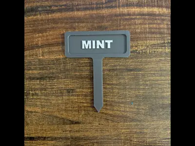 Mint Garden Marker | 3D Print 3MF | Easy To Print | No Supports