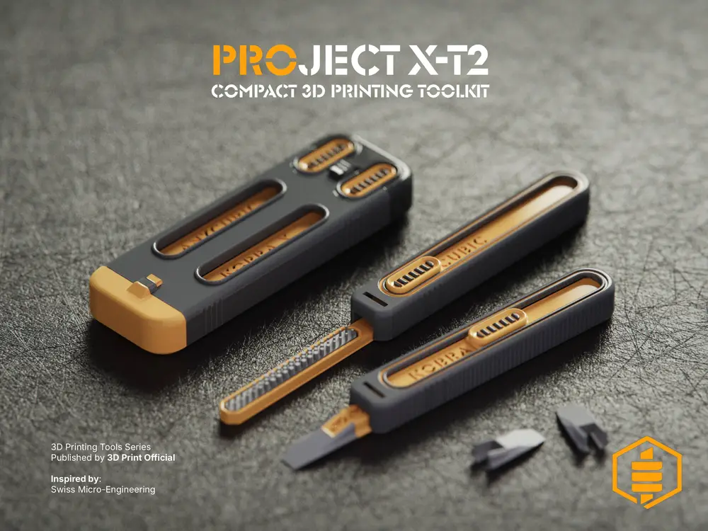 PROJECT X-T2 | Compact Modular 3D Printing Toolkit | Anycubic Kobra X, S1, 3, 4, MAX | Scraper Brush