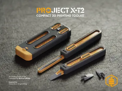 PROJECT X-T2 | Compact Modular 3D Printing Toolkit | Anycubic Kobra X, S1, 3, 4, MAX | Scraper Brush