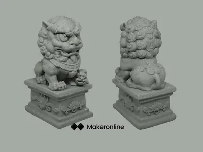 传统文创石狮子/Chinese Traditional Cultural & Creative Stone Lion