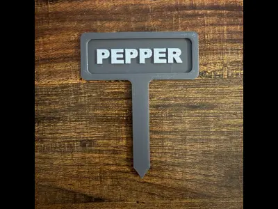 Pepper Garden Marker | 3D Print 3MF | Easy to Print | No Supports Needed