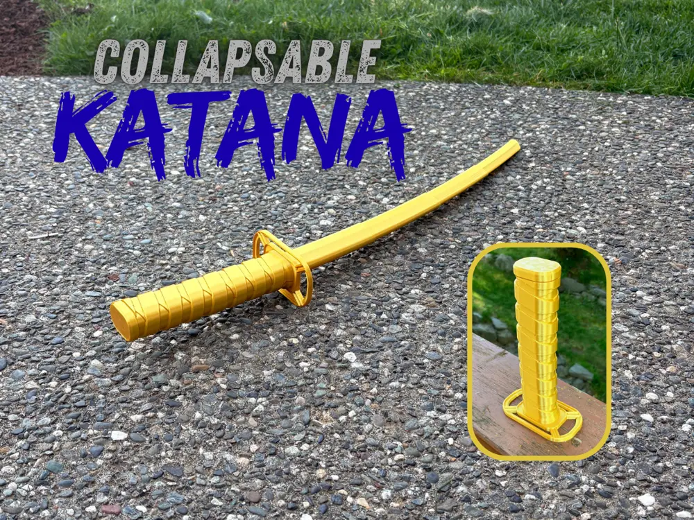 Collapsable Katana (Print in place, No supports!)